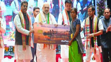 India News | Amit Shah Launches Various Initiatives to Strengthen Cooperative Sector in Tripura