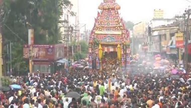 India News | Tamil Nadu: Margazhi Ashtami Chariot Festival Celebrated at Madurai Meenakshi Temple