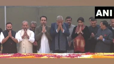 India News | Vice President Dhankhar Pays Tribute to Former PM Chaudhary Charan Singh on His Birth Anniversary