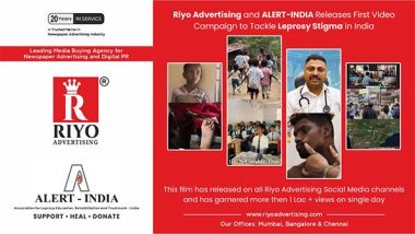 Business News | Riyo Advertising and ALERT-INDIA Releases First Video Campaign to Tackle Leprosy Stigma in India