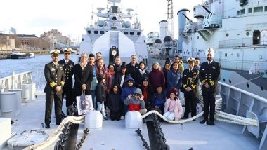 World News | INS Tushil in London Hosts Indian Diaspora, Local Community