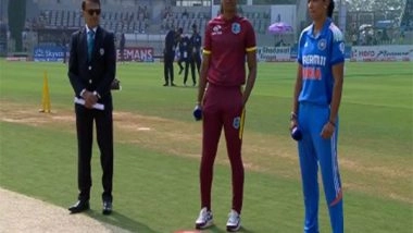 Sports News | 2nd ODI: India Women Win Toss, Decide to Bat Against West Indies in Vadodara
