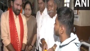 India News | Telangana: Union Minister Reddy Distributes Fruits to Patients on Atal Bihari's 100th Birth Anniversary