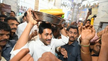 India News | Andhra: YSRCP Chief Jagan Participates in Idol Installation Ceremony at Kodandarama Swamy Temple