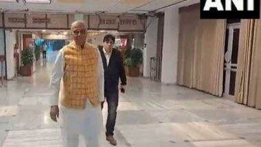 India News | Chairman of Waqf (Amendment) Bill Jagdambika Pal Arrives in Parliament for a Committee Meeting