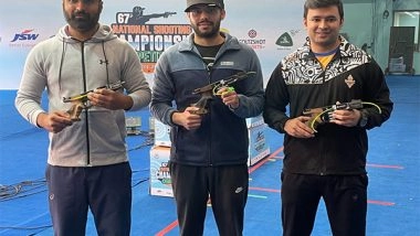 Sports News | Vijayveer Wins Battle of Olympians to Clinch First National Title in Men's 25m Rapid Fire Pistol