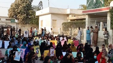 World News | Balochistan: Families of Missing Persons Hold Protest to Mark Sixth Anniversary of Rashid Hussain's Enforced Disappearance