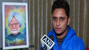 India News | Young Artist from JK's Udhampur Pays Tribute to Former PM Manmohan Singh Through Watercolour Portrait