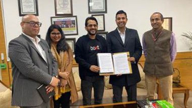 Business News | DPIIT Signs MoU with BoAt to Empower Startups