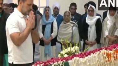 India News | Rahul Gandhi, Sonia Gandhi, Kharge Pay Their Last Respects to Former PM Manmohan Singh