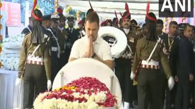 India News | Rahul Gandhi Pays Last Respect, Lays Wreath on Mortal Remains of Former PM Manmohan Singh