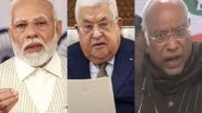 World News | Palestine President Writes to PM Modi, Congress President Kharge, Offers Condolences on Manmohan Singh's Demise