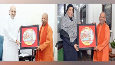 India News | Yogi Adityanath Invites Union Minister Amit Shah and Rajnath Singh for Mahakumbh 2025