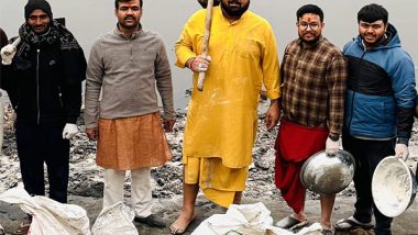 Sports News | Powerlifter-turned-shooter Gaurav Sharma Begins Clean-up Drive at Yamuna Ghats