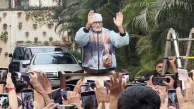 Entertainment News | Amitabh Bachchan Looks Excited as He Meets His Fans Outside Jalsa