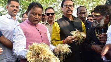 India News | Odisha CM Mohan Majhi Visits Gajapati, Ganjam Districts to Assess Crop Damage Due to Unseasonal Rainfall