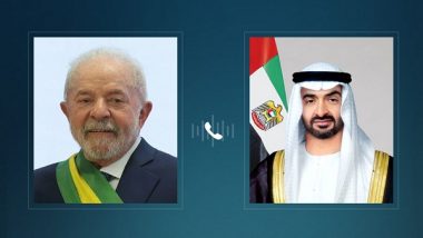 World News | UAE, Brazilian Presidents Discuss Bilateral Relations in Phone Call