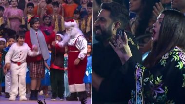 Amid Divorce Rumours, Aishwarya Rai Bachchan and Abhishek Bachchan Spotted Together at Daughter Aaradhya Bachchan’s School’s Annual Day Event (Watch Video)