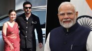 Ranbir Kapoor and Alia Bhatt Depart for Delhi in Ethnic Outfits; Couple To Invite PM Narendra Modi for Raj Kapoor’s Centenary Celebration (Watch Video)