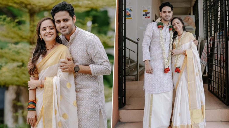 Anju Joseph Second Wedding: Malayalam Playback Singer Marries Adithya Parameswaran, Shares Marriage Registration Photos