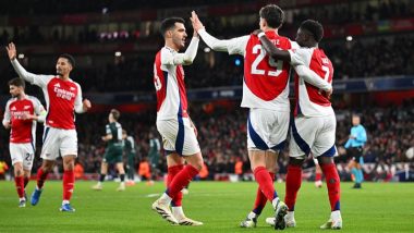 Arsenal 3–0 AS Monaco, UEFA Champions League 2024–25: Bukayo Saka Scores Twice, Kai Havertz Nets One To Help Gunners Propel Commanding Win