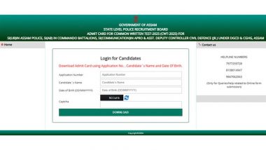 Assam Police SI Admit Card 2024 Out at slprbassam.in: Hall Ticket for Sub Inspector Recruitment Written Examination Released, Get Direct Link and Know Steps To Download