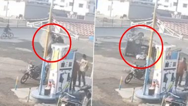 Accident Caught on Camera in Damoh: 8 School Students Injured After Speeding Auto-Rickshaw Overturns in Madhya Pradesh, Terrifying Video Surfaces