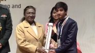 Kashmiri Prodigy Singer Ayaan Sajad Awarded Pradhan Mantri Rashtriya Bal Puraskar 2024 by President Droupadi Murmu (Watch Video)