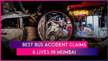 BEST Bus Accident: Bus Rams Into Pedestrians and Vehicles in Mumbai’s Kurla, 6 Killed, Driver Detained