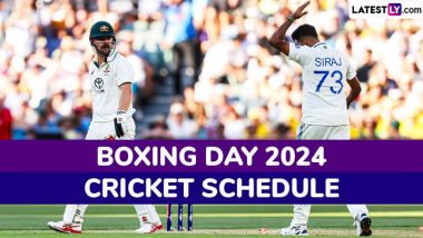 India vs Australia, South Africa vs Pakistan and Other Games To Be Played on Boxing Day 2024