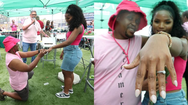 Couple Gets Engaged on Sidelines of SA vs PAK 'Pink' ODI at Johannesburg's The Wanderers Stadium (See Pics)