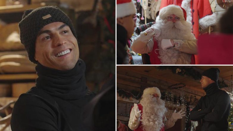 Cristiano Ronaldo Celebrates Christmas 2024 With Family at Santa's Village in Lapland, Gives Special Message to World (Watch Video)