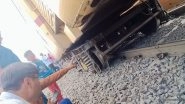 Gujarat Train Derailment: Dadar-Porbandar Saurashtra Express Derails at Kim Station in Surat, No Injuries Reported (See Pics and Video)