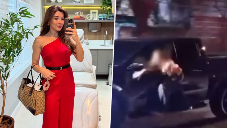 Brazilian Woman Captured Clinging to Moving Pickup Truck After Allegedly Busting Her Husband Cheating on Her, Wild Video Goes Viral (Watch)