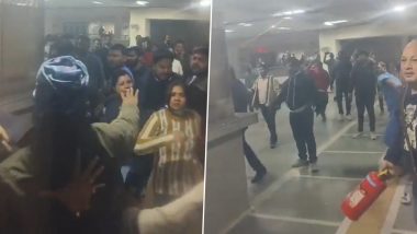 Deep Chand Bandhu Hospital Brawl: Chairs, Helmets, Fire Extinguishers Hurled As Ugly Fight Breaks Out Between Patients' Family Members and Security Guards in Delhi's Ashok Vihar (Watch Video)