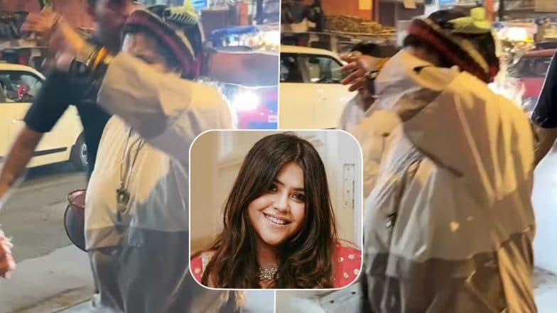 Ekta Kapoor Covers Her Face As Paparazzi Capture Photos; Viral Video Shows Security Shielding Her – WATCH