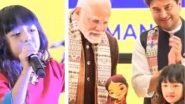 Adorable! 8-YO Mizoram Girl Esther Hnamte Gifts PM Modi Northeast Mascot ‘Poorvi’, Sings 'Vande Mataram' - PM's Heartwarming Interaction Goes Viral (Watch Videos)