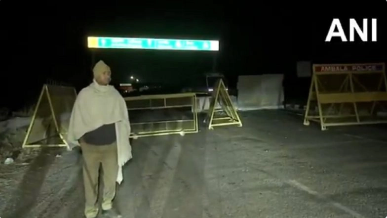 Farmers Protest: Security Heightened at Ambala-Delhi Border Ahead of ‘Delhi Chalo’ March; To Leave From Shambhu Border at 1 PM (Watch Video)