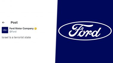 Ford X Account Hacked: Ford Motor Company's Official Account on X Hacked, Pro-Palestine Messages Including 'Israel Is a Terrorist State' Shared Before Being Restored; Ford Issues Statement