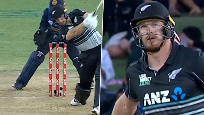 Glenn Phillips Launches Maheesh Theekshana For Huge Six, Ball Lands On Top Of Commentary Box During NZ vs SL 2nd T20I 2024 (Watch Video)