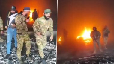 Syria Crisis: Tomb of Ousted Syrian President Bashar al-Assad's Father Hafez al-Assad Set Ablaze in Qardaha, Video Goes Viral