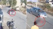 Accident Caught on Camera in Sikar: 7-Year-Old Boy Hit by Speeding Car While Chasing Kite in Rajasthan, Video Surfaces