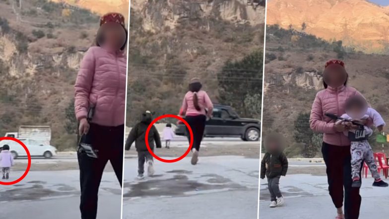 Reels Craze Turns Dangerous: Mother Dances For Social Media Reel While Toddler Wanders Near Busy Highway; Shocking Video Goes Viral