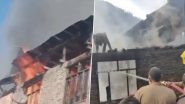 Doda Fire: 3 Houses Gutted As Blaze Erupts At Bhargi Gandoh Bhalesa in Jammu and Kashmir, Firefighting Operations Underway (Watch Video)