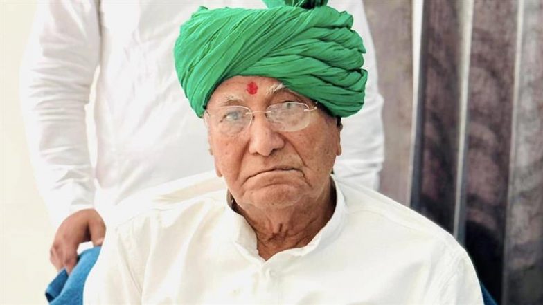 Om Prakash Chautala Dies: Former Haryana CM Passes Away at His Gurugram Residence