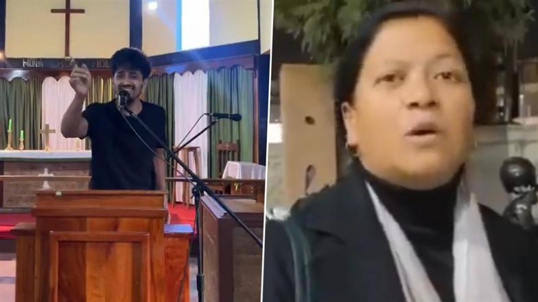 Meghalaya: Social Media Influencer Akash Sagar Enters Church in Mawlynnong Village, Shouts ‘Jai Shri Ram’ and Films Act, Case Registered As Video Goes Viral