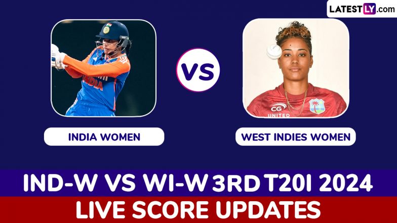 IND-W 99/1 in 10 Overs | India Women vs West Indies Women Live Score Updates of 3rd T20I 2024: Smriti Mandhana, Jemimah Rodrigues Keep India on Top