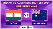 India vs Australia Free Live Streaming Online, 3rd Test 2024 Day 2: How To Watch IND vs AUS Border-Gavaskar Trophy Cricket Match Live Telecast on TV?