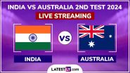 India vs Australia Free Live Streaming Online, 2nd Test 2024 Day 1: How To Watch IND vs AUS Border-Gavaskar Trophy Cricket Match Live Telecast on TV?