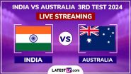 India vs Australia Free Live Streaming Online, 3rd Test 2024 Day 4: How To Watch IND vs AUS Border-Gavaskar Trophy Cricket Match Live Telecast on TV?